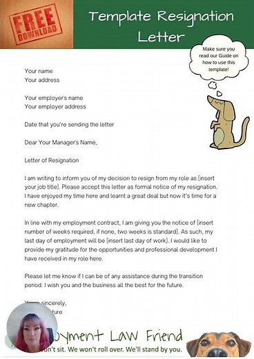 Free Downloadable Resignation Letter
