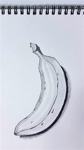 Realistic Banana Drawing in 30 Seconds 🍌✏️ | Easy Pencil Sketch #Shorts