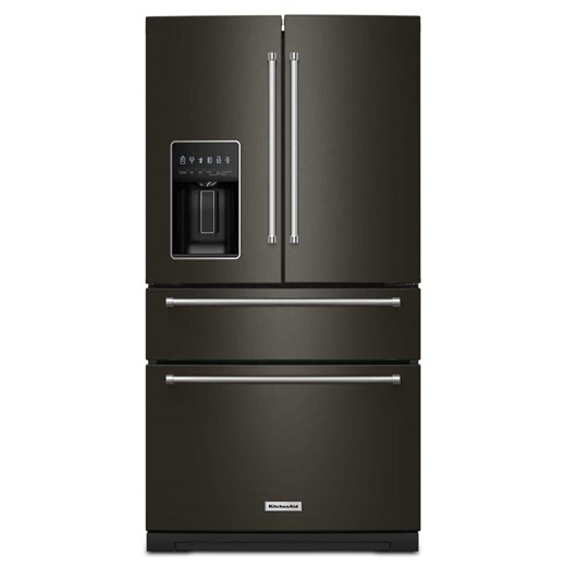 Reviews for KitchenAid 26.2 cu. ft. Standard Depth French Door Refrigerator in Black Stainless Steel with Platinum Interior | Pg 1 - The Home Depot