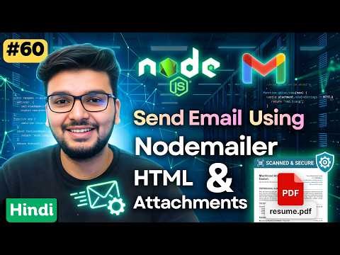 Nodemailer in Node.js Send HTML Emails + PDF Attachments | Send Emails with HTML & PDF