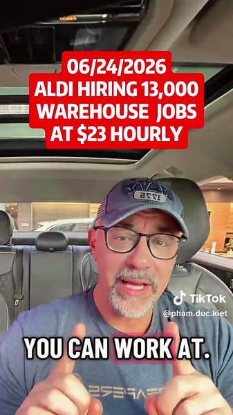 🧱ALDI Opens 13,000 Warehouse Positions With A Starting Pay Of $23 Per Hour Today #aldi #warehouse #jobs #economy #mattrieck #tiktok #fyp #pyf #foryou #news #story #storytime