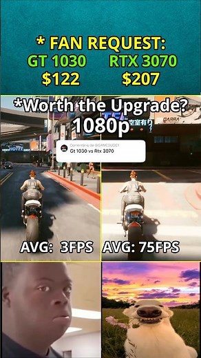 GT 1030 vs RTX 3070 — Worth the Upgrade? FAN REQUEST 240