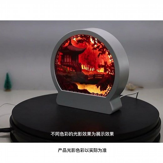 3D shadow box frame DIY LED Paper cut light box