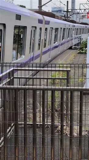 A slow train yielded the way to the semi express train at Eda station, Den-en Toshi Line. #train