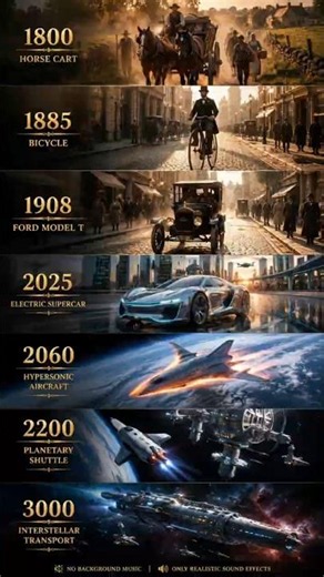 Transport Evolution (1800-3500) 🚀 #shorts