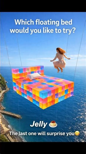 Would you dare to jump on this floating bed? 😍☁️ #asmr #trending #oddlysatisfying #viral #shorts