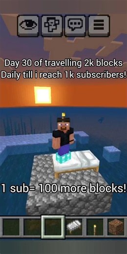 Day 30 of travelling 2k blocks daily till i reach 1k subscribers!