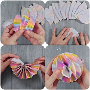 Cup cake liners craft idea for Christmas 🫶🎅🫶 12 pieces cupcakes liners | Yeliz Craft