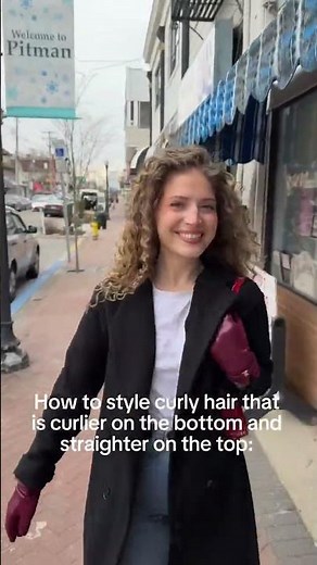 How to Style Irish Curls (Hair That’s Straighter on Top but Curlier Underneath) #curlyhair