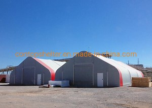 [Hot Item] Prefabricated Building PVC Fabric Steel Frame Canopy Shelter