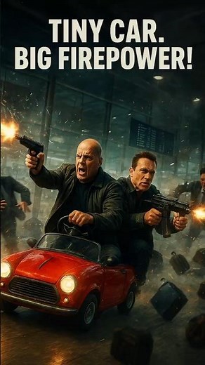 Church & Trench Take a Tiny Car Through the Airport Shooting Villains! | Expendables 2