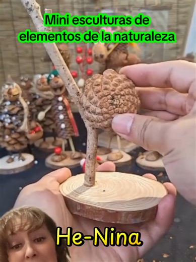 Utilizando pequeños elementos de la naturaleza para crear mini esculturas 😊😊 #emprendedores #paratii #videoviral #manualidades