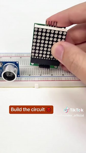 Distance Display Using LED Matrix with Arduino