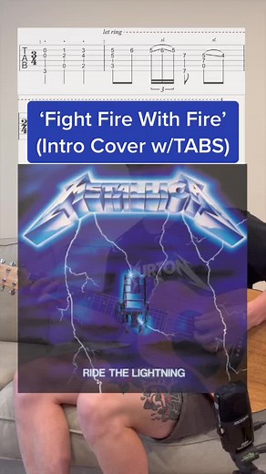 Metallica 'Fight Fire With Fire' Guitar Cover with Tabs