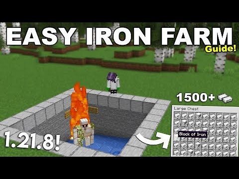 NEW MINECRAFT 1.21.10 IRON FARM TUTORIAL | 1500+ Iron Per Hour - Easy and Efficient