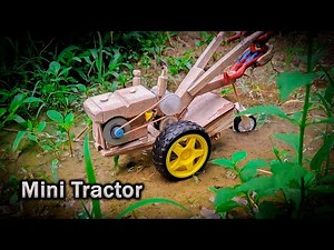 DIY Mini Hand Tractor Using DC Motor | Homemade Farming Machine