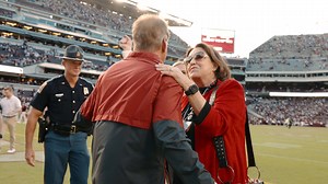 Nick Saban celebrates Alabama's 26-20 win over Texas A&M win with Miss Terry, family and fans #RollTide #RTR #Alabama #AlabamaFootball 🐘 | Alabama Crimson Tide on AL.com