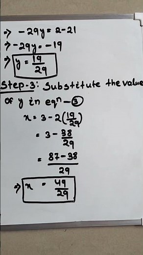 #education #substitution method #linear simultaneous equation
