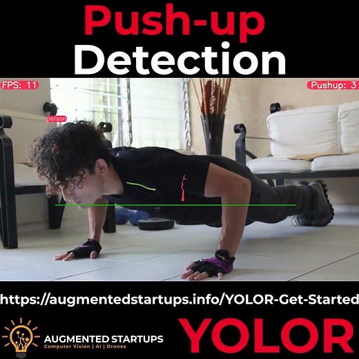 Pushup detection and Counting : YOLOR + DeepSORT