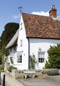 Winslow, UK - April 27, 2015. A traditional English house on Church...