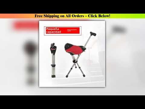 Outdoor Folding Cane with Chair Multifunctional Non-slip Cane Telescopic Chair for The Elderly