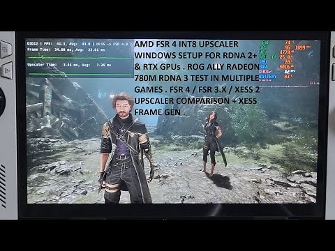 AMD FSR 4 Upscaler Windows Setup RDNA 2+ & RTX GPUs | Rog Ally RDNA 3 Test & XeSS / FSR 3 Comparison