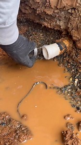 Water service line repair using Oatey Medium Clear PVC Cement and Clear Primer 💦 . Shoutout to Oatey Ambassador @re.plumb for the work 🤘 | Oatey