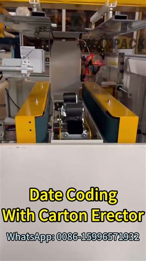 Auto Case Erector with CIJ Inkjet Coder | Perfect Date Coding Solution 📦 #shorts #automation