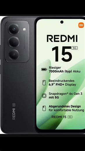 Ringfoto Becke on Instagram: "Xiaomi Redmi 15 5G 256GB 8GB RAM für 179,-€ Das Xioami Redmi 15 5G beeindruckt mit großem Display und liefert dank seines riesigen Akkus überzeugende Laufzeiten. Der Touchbildschirm hat eine Diagonale von 17,5 Zentimetern (6,9") und löst mit 1080 x 2340 Pixeln auf. Seine Wiederholrate von 144 Hz sorgt für flüssiges Scrollen. Mit bis zu 850 cd/m² Spitzenhelligkeit ist das Display außerdem stets gut ablesbar und dank Wet-Touch-Technologie auch mit feuchten Händen gut