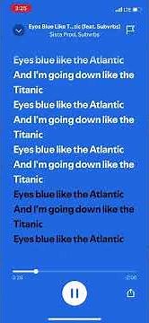 Eyes blue like the Atlantic lyrics