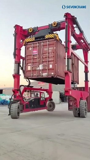 Straddle Carrier Moving Containers with Precision and Ease