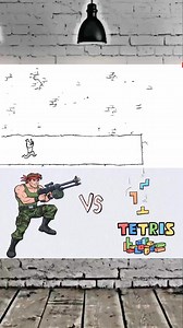 CONTRA vs TETRIS #animation #cartoon #funny #contra #fyp | Pixel.p45