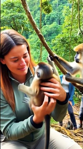 DOWN in TEARS Holding Baby Spider Monkey—You WON'T Believe Mom's Reaction! 🐒❤️(Viral Jungle Miracle)