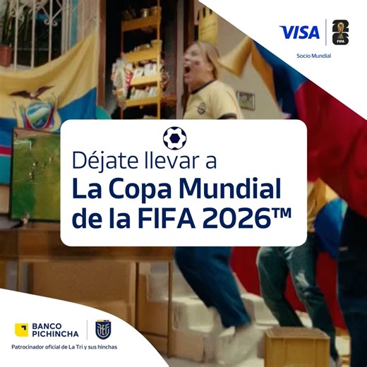 ¡PRIMER SORTEO! 🌟 Este 2 de diciembre, tú puedes ser uno de los primeros 5 ganadores que acompañe a La Tri a la Copa Mundial de la FIFA 2026™, gracias a Visa. 🇪🇨 Mira el video y comprueba todo lo que incluye este premio. No esperes más y haz tus consumos con tus tarjetas Visa Banco Pichincha. 💳 | Banco Pichincha
