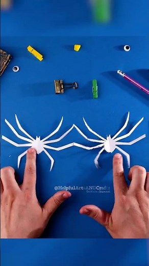 DIY Paper Spider 🕷️ Easy Wall Decoration for Halloween