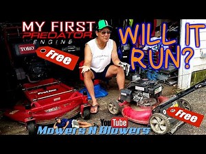 FREE MTD PUSH LAWN MOWER HARBORFREIGHT TOOLS PREDATOR ENGINE MUFFLER INSTALL BRAKE KILL CABLE REPAIR