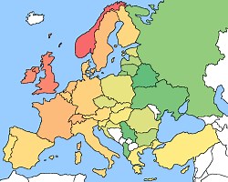 Mapa de Europa - Encuentra estos países
