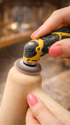 Mini Sander on Wooden Shape ✨