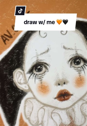Drawing process 🧡🖤 #art #digitalart #drawing #clown #speedpaint #artprocess #digital #ibispaintx #fyp #fypart #artist