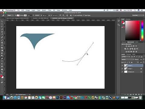 Pen tool Add anchor Point and Delete Anchor Point in Photoshop CC
