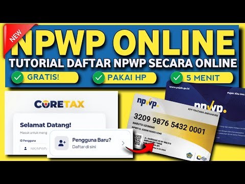 CARA MEMBUAT NPWP ONLINE LEWAT CORETAX TERBARU 2026 GRATIS LEWAT HP