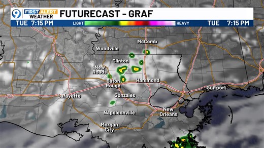 [NO AUDIO] The weather stays hot but with lower humidity levels today. The drier air will only lead to spotty PM showers. For more First Alert Weather ---> www.wafb.com/weather?utm_medium=social&utm_source=facebook_Jeff_Morrow_WAFB | Jeff Morrow WAFB