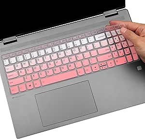 Keyboard Cover Skins Designed for Lenovo IdeaPad 1 1i 15IJL7 15ADA07 15IAU7 15ALC7 15.6" / V15 G4(2024), V15 G3, V15 Gen 2 / IdeaPad Flex 5 5i 16", Lenovo Ideapad 3 3i 15.6" 2023 Laptop -Ombre Pink