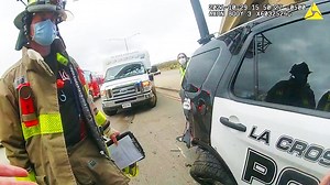 2M views · 33K reactions | Distracted Driver Crashes into Police Officer During Traffic Stop | Code Blue Cam | Facebook
