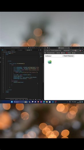 Pokemon fetching API #coding #frontendcourse #javascript #frontend #webdesign