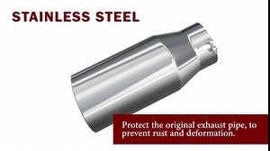 Diesel Exhaust Tip 4" Inlet, Universal 4'' Inlet 6" Outlet 12" Long Stainless Steel Bolt On Exhaust Tailpipe Extension Chrome Muffler Tip for Truck