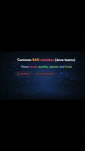 7 RAG Mistakes Java Teams Keep Making (Spring AI)