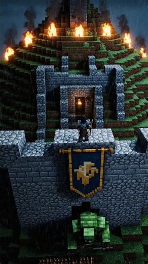 The Last Defender: Battle in the Storm#minecraftshorts #minecraft