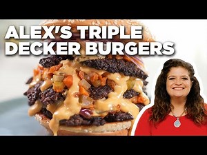 Alex Guarnaschelli's Triple Decker Burgers | The Kitchen | Food Network
