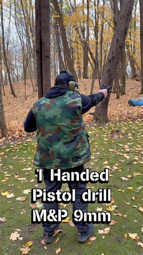 One handed pistol shooting 🎯